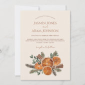 Winter Orange Scheiben getrocknet Citrus Cinnamon  Einladung (Vorderseite)