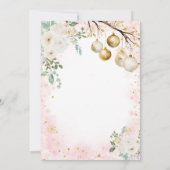 Winter Ornament Weihnachtsdusche Einladung (Rückseite)