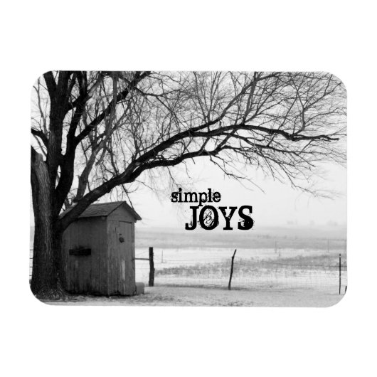 Winter Outhouse Magnet (Horizontal)