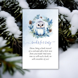 Winter Owl Baby Showbücher für Baby Begleitkarte