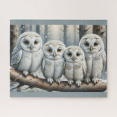 winter owl Christmas snow Puzzle (Horizontal)