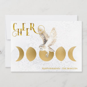 Winter Owl Happy Holidays Weihnachtsfeiertag Feiertagskarte