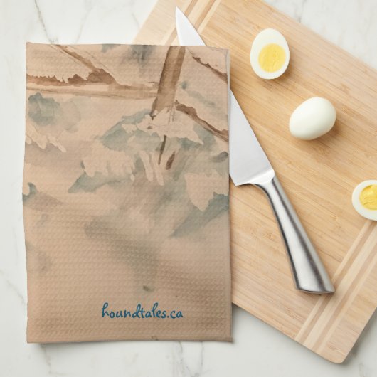 Winter Owl Teetuch Geschirrtuch (Viertel Falte)