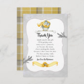 Winter Owl Weihnachtsdusche Dankeskarte (Vorne/Hinten)