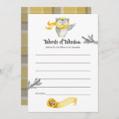 Winter Owl Weihnachtsdusche Mama Beratung Hinweiskarte (Vorne/Hinten)