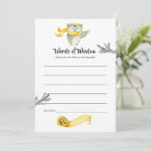 Winter Owl Weihnachtsdusche Mama Beratung Hinweiskarte (Stehend Vorderseite)