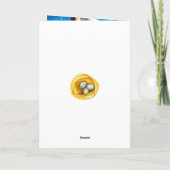 Winter Owl Weihnachtskind erwartet Foto Ankündigung (Rückseite)