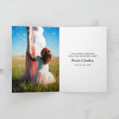 Winter Owl Weihnachtskind erwartet Foto Ankündigung (Innenseite)