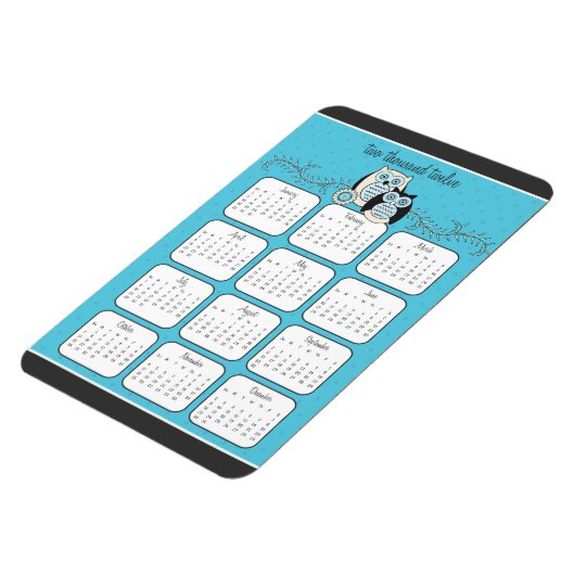 Winter Owls 2012 Calendar Magnet (Linke Seite)