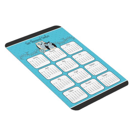 Winter Owls 2012 Calendar Magnet (Rechte Seite)
