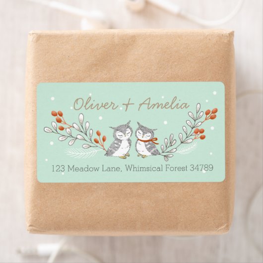 Winter Owls Address Labels (Insitu)