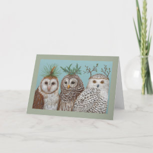 Winter Owls Greencard Karte