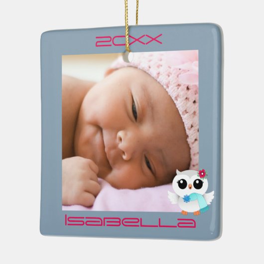 Winter Owls Keramikornament (Links)