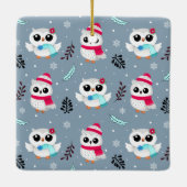Winter Owls Keramikornament (Rückseite)