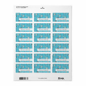 Winter Owls Name Labels Adressaufkleber (Vorne)