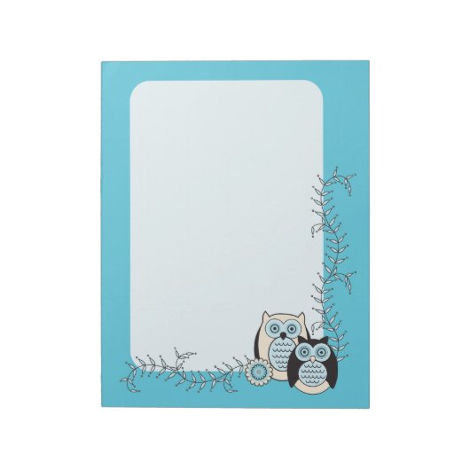 Winter Owls Notepad Notizblock (Rotiert)