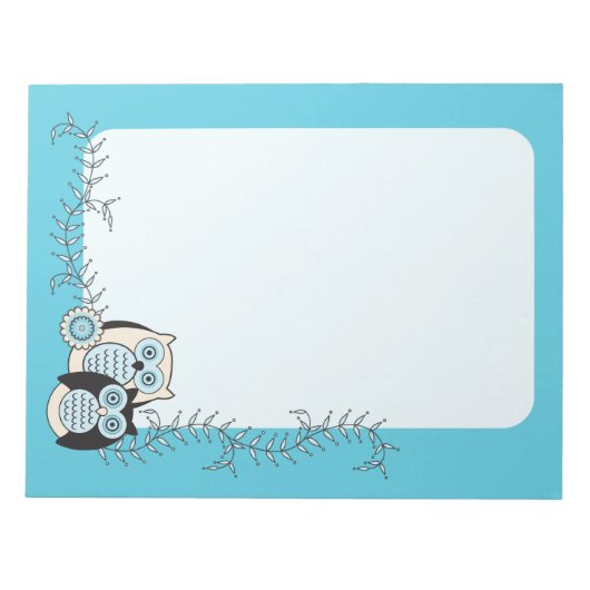 Winter Owls Notepad Notizblock (Vorderseite)