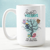 Winter Owls Personalisiert Weihnachten Kaffeetasse