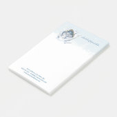 Winter Owls Schneeflocken Post-it Klebezettel (angewinkelt)