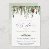 Winter Paare duschen geschlechtsneutral Einladung (Vorne/Hinten)