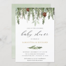 Winter Paare duschen geschlechtsneutral Einladung