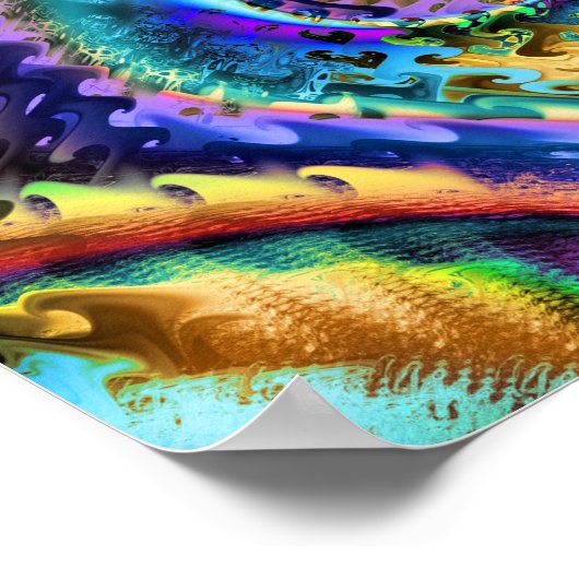 Winter-Palette-Fraktal Poster (Ecke)