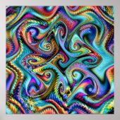 Winter-Palette-Fraktal Poster (Vorne)