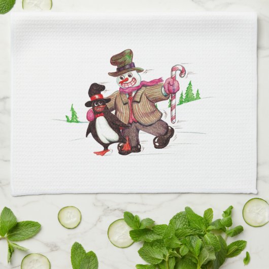 Winter Pals Geschirrtuch (Gefaltet)