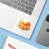 Winter Pancake Cozy Breakfast Aesthetic Sticker   (Laptop mit iPhone)