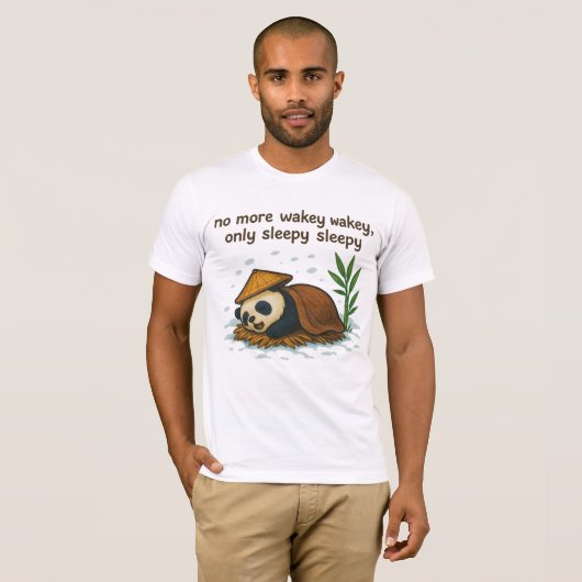 Winter Panda schlafend T-Shirt (Vorne ganz)