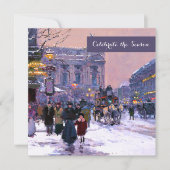 Winter Pariser Szene-Feier Einladung (Vorderseite)