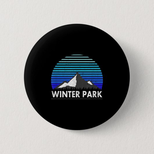 Winter Park Colorado Blaumeisenberg Button (Vorderseite)