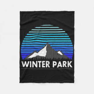 Winter Park Colorado Blaumeisenberg Fleecedecke