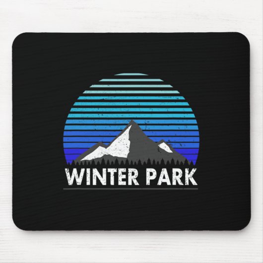 Winter Park Colorado Blaumeisenberg Mousepad (Vorne)