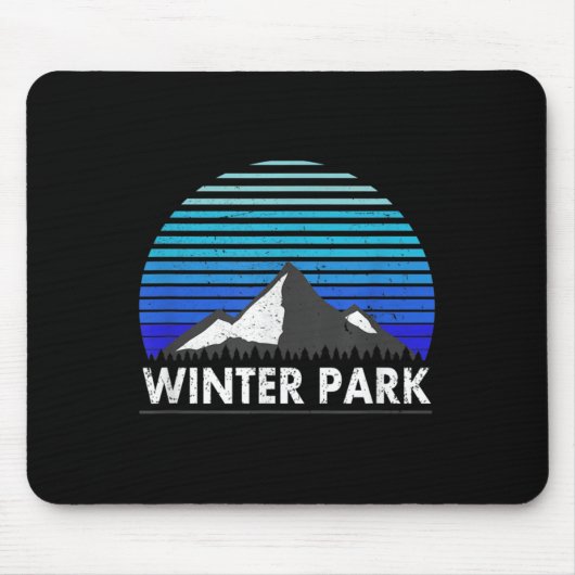 Winter Park Colorado Blaumeisenberg  Mousepad (Vorne)