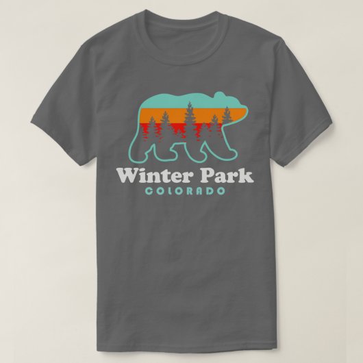 Winter Park Colorado Ferien Bärenbäume T-Shirt (Design vorne)