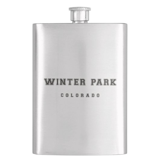 Winter-Park Colorado Flachmann (Vorderseite)