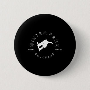 Winter Park Colorado Graphic Vintag Snowboard T Button