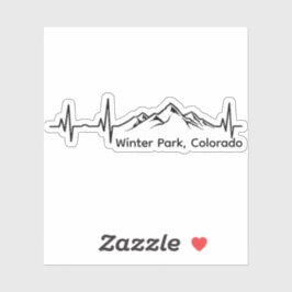 Winter Park Colorado Heartbeat Aufkleber