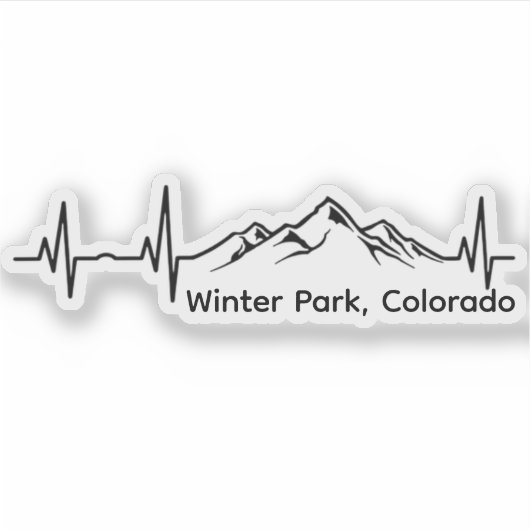Winter Park Colorado Heartbeat Aufkleber (Vorderseite)