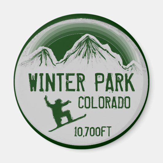 Winter Park Colorado - Kunstmagnet Magnet (Vorne)