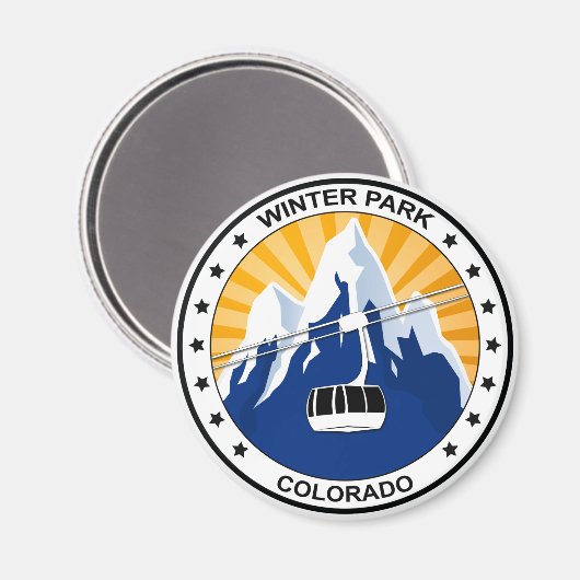 Winter Park Colorado Magnet (Vorderseite/Rückseite)