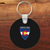 Winter Park Colorado Shield Schlüsselanhänger (Vorderseite)