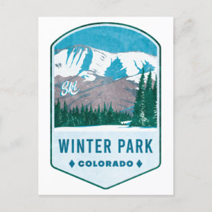 Winter Park Colorado Ski Abzeichen Postkarte