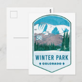 Winter Park Colorado Ski Abzeichen Postkarte (Vorne/Hinten)