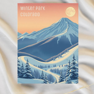 Winter Park Colorado Skiferien Postkarte