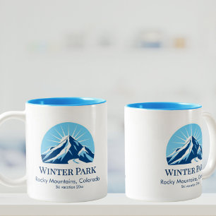 Winter Park Colorado Skigebiet Souvenir Geschenk Zweifarbige Tasse