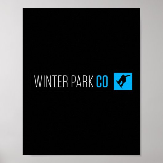 Winter Park Colorado Snowboard Box Typ Poster (Vorne)