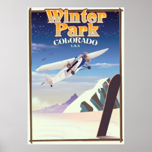 Winter Park colorado Vintage Reiseplakat Poster