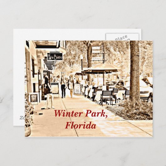 Winter-Park Florida - Postkarte (Vorne/Hinten)